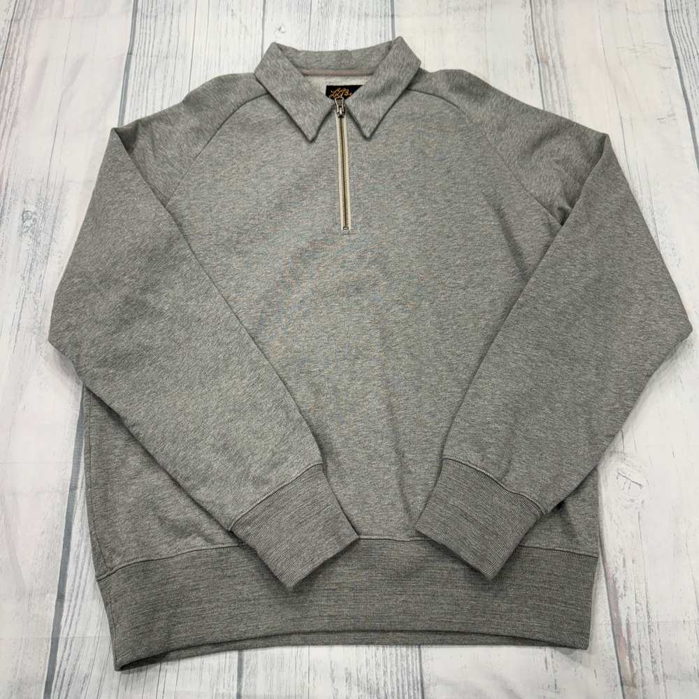 LL Bean 1/4 Zip Sweater Sweatshirt XL Gray Pullover Golf Mens